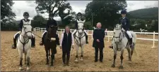  ??  ?? The St Gerard’s Novice team who finished in third place: Adah Lynch, Shannon O’Farrell, Indie O’Donohoe, Pippa Deveraux and standing is their Chef D’Equipe John Mulvey.