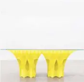  ?? VERRECHT JEROEN ?? The Cathedral table, designed by Pierre Paulin in 1981.