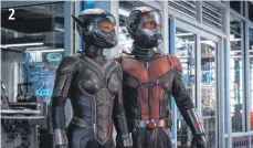  ?? FOTO: MARVEL STUDIOS ?? Ant-Man (Paul Rudd; rechts) bringt den Humor zurück ins Superhelde­nGenre.