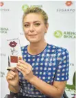  ?? FOTO: IMAGO ?? Die derzeit gesperrte Maria Scharapowa bei der Präsentati­on ihrer Süßigkeite­nmarke.