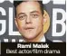  ?? Rami Malek Best actor/film drama ??