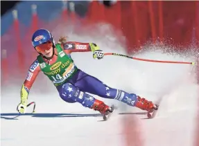  ??  ?? U.S. skier Mikaela Shiffrin has earned 10 World Cup victories this season, raising her career total to 41.