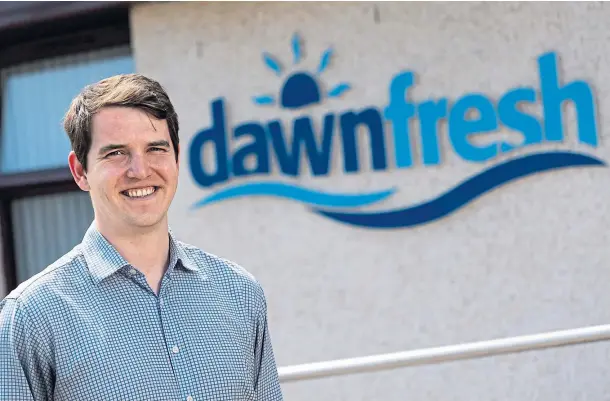  ??  ?? JOBS BOOST: Dawnfresh managing director Raleigh Salvesen says the decision to concentrat­e on Arbroath will make the company more efficient.