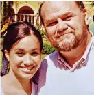  ??  ?? Grown apart: The schoolgirl Meghan with father Thomas