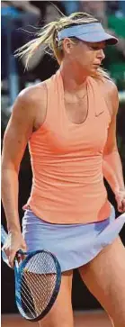  ??  ?? Maria Sharapova won the French Open in 2012 and 2014.