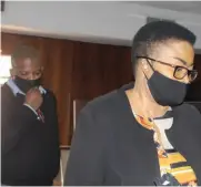  ??  ?? Fraud-accused former Mpumalanga Master of the High Court, Bina Masuku, and her acquaintan­ce, Elvis Kgosiemang.