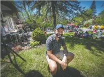  ?? PETER MCCABE ?? Brian Miller, president of Les Amis de Village Beaurepair­e and the organizer of the Big Beau Garage Sale, said more than 150 garage sales and seven mini-porchfest concerts were held Saturday.