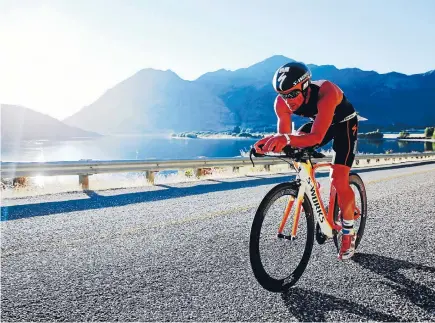  ?? Photo: GETTY IMAGES ?? Dylan McNeice on the Challenge Wanaka course in February where he took his third consecutiv­e win in the elite men’s race.