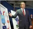  ?? MARK LENNIHAN — THE ASSOCIATED PRESS ?? United States Attorney Preet Bharara announces corruption charges against nine people in a criminal complaint filed in Manhattan.