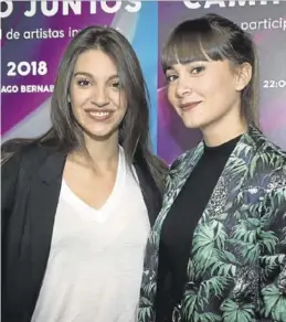  ?? EFE / LUCA PIERGIOVAN­NI ?? Ana Guerra y Aitana, concursant­es de ‘OT 2017’.