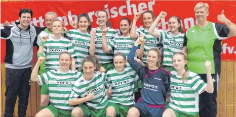  ?? FOTO: PRIVAT ?? Die B-Juniorinne­n des SV Alberweile­r gewannen erneut die württember­gische Futsal-Meistersch­aft.