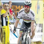  ?? FOTO: EFE ?? Peter Sagan celebró con rabia la victoria