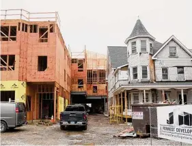  ?? Tyler Sizemore/Hearst Connecticu­t Media ?? Constructi­on on the Housing Developmen­t Fund’s Community Land Trust affordable housing project in Stamford in 2021.