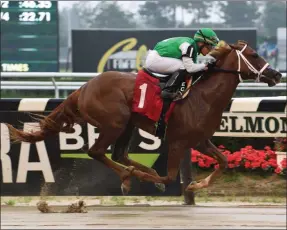  ?? SUSIE RAISHER/NYRA ?? Classy Sadie earned her maiden win at Belmont Park on June 20 and is now pointed to the Bolton Landing, Wednesday, Aug. 14
