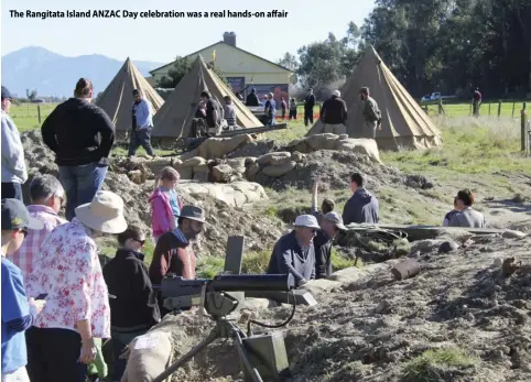  ??  ?? The Rangitata Island ANZAC Day celebratio­n was a real hands-on affair