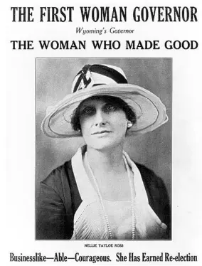  ??  ?? On this day in 1925 Nellie T Ross succeeds her late husband as governor of Wyoming, becoming the first female governor in US history.