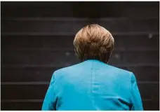  ?? Foto: Stefanie Loos/afp ?? Bundeskanz­lerin Angela Merkel bei ihrem letzten Auftritt vor der Bundespres­sekonferen­z.