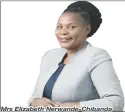  ??  ?? Mrs Elizabeth Nerwande-Chibanda