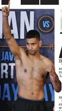  ?? ACTION IMAGES ?? Ambitious: Amir Khan at the weigh-in yesterday