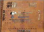  ?? JACQUELINE LARMA — THE ASSOCIATED PRESS ?? A section of the donor wall, a 75 foot long steel wall which tells the story of how the railroads made Philadelph­ia the world’s industrial leader at one time, is seen at the Rail Park in Philadelph­ia.