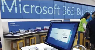  ?? STEVEN SENNE / ASSOCIATED PRESS ?? The company says the phishing campaign was vast, hitting millions of Microsoft Office 365 users with attempted hacks in a single week. The attack “targeted business leaders.”