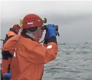  ?? EUROPEAN PRESS AGENCY ?? Rescuers search in the Black Sea near Sochi, Russia, on Sunday for wreckage of the doomed Russian Tu-154 plane.