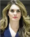  ?? AP ?? Hope Hicks, former campaign and White House aide to Donald Trump.