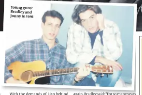  ??  ?? Young guns: Bradley and Jonny in 1991