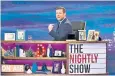  ??  ?? Tried and failed: The Nightly Show had a rota of hosts including Dermot O’Leary