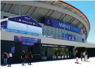  ?? INEWS ?? MEMADAI: Stadion Wanda Metropolit­ano yang menjadi host final Liga Champions 2019 menjadi salah satu calon venue andalan Spanyol.