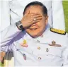  ?? FOTO: DPA ?? General mit Luxusuhr: Dieses Foto löste die Debatte um Prawit Wongsuwan aus.