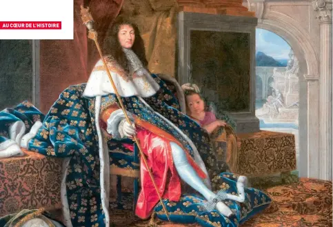  ??  ?? Louis XIV, protecteur de l’Académie royale de peinture et de sculpture, figuré par Henri Testelin en 1668. Créée vingt ans plus tôt, l’académie signe la mainmise des arts au service de la royauté.