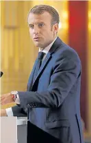  ??  ?? Presidente. Emmanuel Macron.