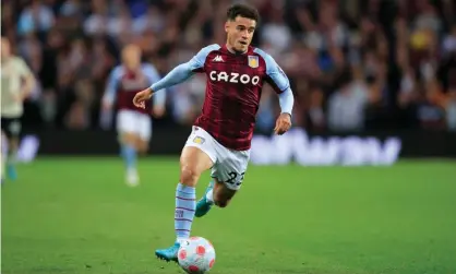  ?? ?? Philippe Coutinho in action for Aston Villa against his former club Liverpool on Tuesday. Photograph: Marc Atkins/Getty Images