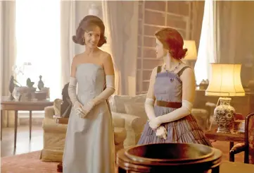  ??  ?? Jodi Balfour (left) as Jackie Kennedy and Claire Foy as Queen Elizabeth II in Season 2 of Netflix’s ‘The Crown’. — Courtesy of Netflix