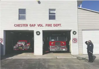  ?? BY RACHEL NEEDHAM ?? Before the system error, Chester Gap’s fire company was second due to call throughout Flint Hill.