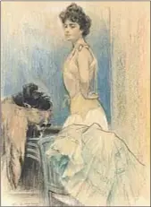  ??  ?? Dos dibujos inéditos de Ramon Casas, ahora en el Museu del Modernisme