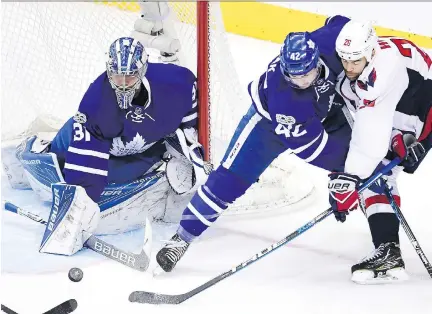  ?? FRANK GUNN/THE CANADIAN PRESS/FILES ?? Toronto Maple Leafs goalie Frederik Andersen says it’s up to the players to “keep more short-term goals and worry about what we can do on a day-to-day basis” as they manage expectatio­ns following their first-round playoff loss to the Capitals last...