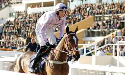  ?? Photograph: Steven Cargill/Racingfoto­s.com/Rex/Shuttersto­ck ?? Jack Andrews, pictured, will be competing in the same race as his sister, who at 5ft 7in is also considered on the tall side for a jockey.