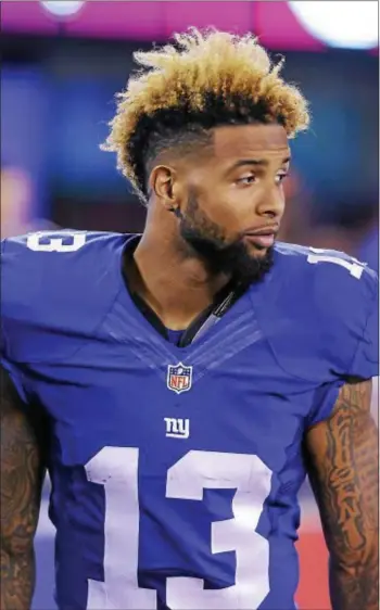  ?? JOHN BLAINE — FOR THE TRENTONIAN ?? Odell Beckham Jr. and the Giants have agreed to a five-year contract extension which makes Beckham the league’s highest-paid wide receiver.