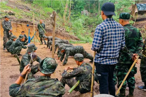  ?? Photo: AFP ?? Trainees take part in military exercises with the Karen National Union, an armed rebel group in eastern Kayin state, amid heightened conflict with Myanmar's junta.