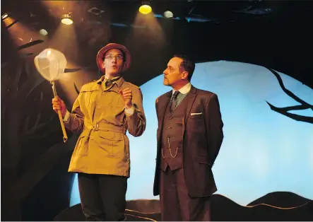  ?? JOHN WATSON PHOTOGRAPH­Y ?? Stage West’s Baskervill­e: A Sherlock Holmes Comedy offers a strong cast, plenty of hilarity, and stellar set design.