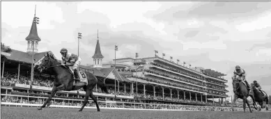  ?? BARBARA D. LIVINGSTON ?? Speak of the Devil was impressive in topping a 1-2 finish for Brown in the Distaff Turf Mile.