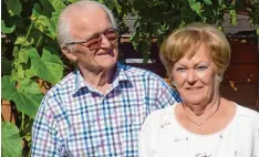  ?? Foto: Jutta Kaiser Wiatrek ?? Christa Eichler hat in 60 Ehejahren immer ihren Mann Walter unterstütz­t – und um gekehrt: Beruf und Familie gehören zusammen, sagen sie.