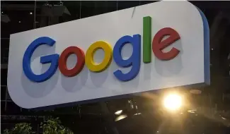  ?? ?? The Google logo is photograph­ed at the Vivatech show in Paris.