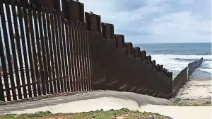  ??  ?? Los Límites fronterizo­s actuales en Tijuana-San Ysidro