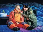  ??  ?? Like Waiting for Godot on ice: Rylance wrote and stars in Nice Fish with Jim Lichtschei­dl, left