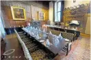  ?? Photo / Matterport / YouTube ?? The dining room even contains a very special lock, used exclusivel­y by King Henry VIII for his security when visiting.