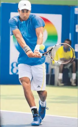  ?? HT FILE ?? The demons of his loss in the fifth rubber against Serbia last year did not come back to haunt him on Sunday, when Yuki Bhambri won the decider to send India to the Davis Cup World Group playoffs.