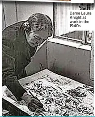  ?? ?? Dame Laura Knight at work in the 1940s